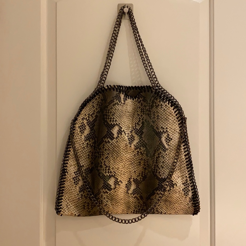 Steve Madden Snake Print Tote Bag - Brown and Black Stella mc looking